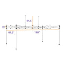 8x12 Industrial Steel Pop Up Canopy Tent - DS