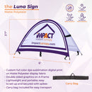 Panneau pop-up Luna A-Frame imprimé personnalisé