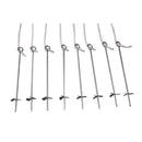8-Piece 15" Auger Anchor Kit with Rope for Carport Canopy Portable Garage Tents