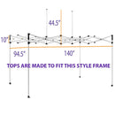8x12 Pop-up Tople de remplacement de la tente à canopée
