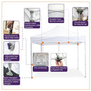 10x10 Pop up Canopy Tent Outdoor Market Canopy with Sidewalls / Weight Bags