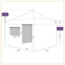 10x10 Pop up Canopy Tent Outdoor Market Canopy with Sidewalls / Weight Bags