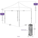 10x10 Heavy Duty Steel Pop up Canopy Tent with Roller Bag - CL