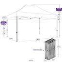 10x15 Super Duty Aluminum Pop up Canopy Tent with Roller Bag - M