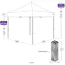 8x12 Industrial Steel Pop Up Canopy Tent - DS