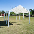 10x20 (8) Leg Portable Carport - WHITE