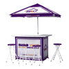 Custom Printed Portable Event Bar Set - Pop-Up Mobile Bar with Umbrella, Built-In Cooler & Stools