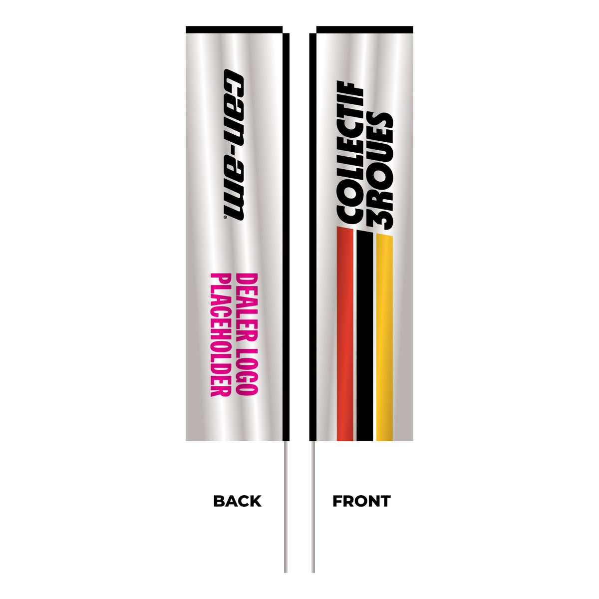 Drapeau CAN-AM Collectif 3Roues – Format aile, personnalisé