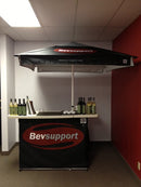 Custom Printed Portable Event Bar Set - Pop-Up Mobile Bar with Umbrella, Built-In Cooler & Stools