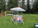 Custom Printed Portable Event Bar Set - Pop-Up Mobile Bar with Umbrella, Built-In Cooler & Stools