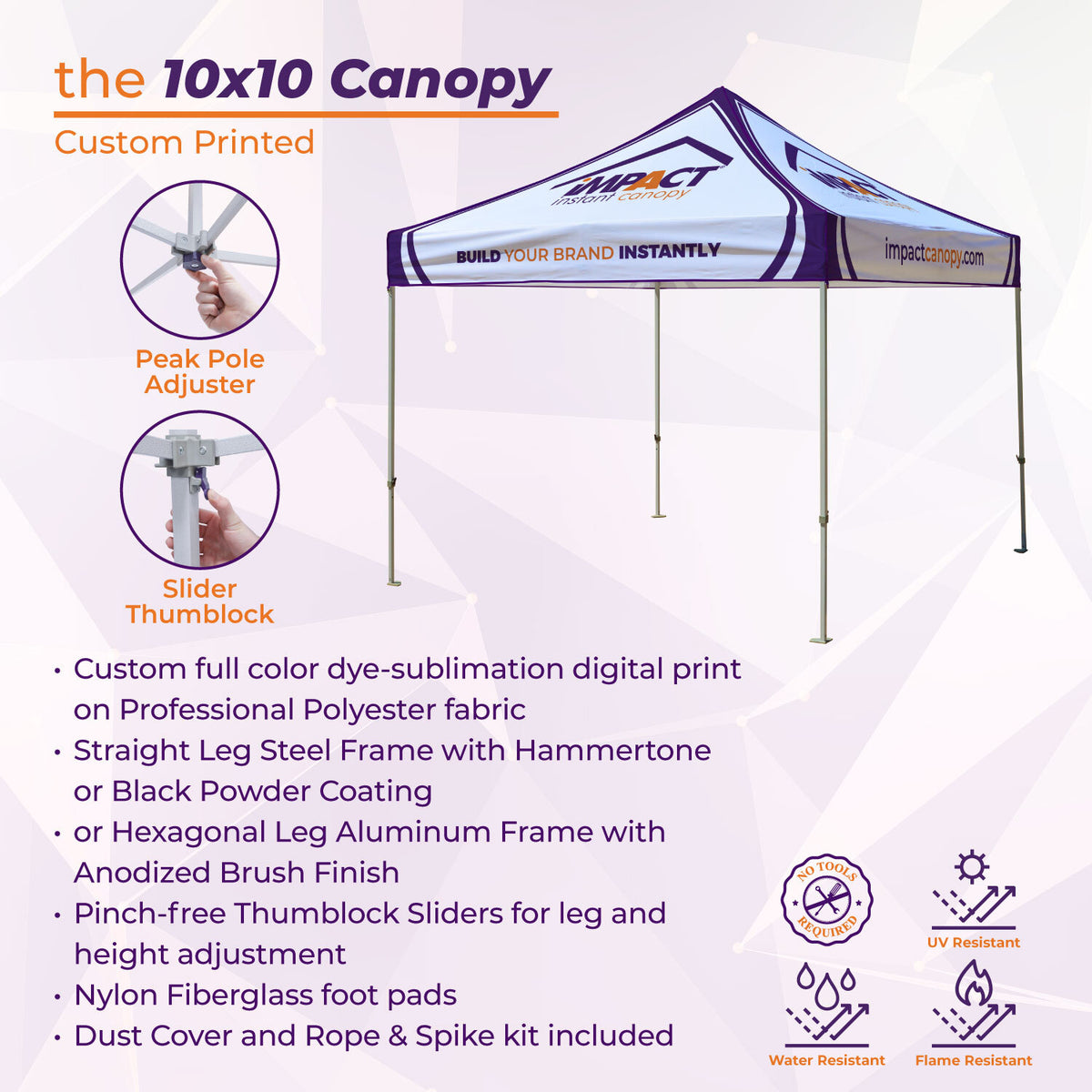 Custom printed 10x10 canopy best sale