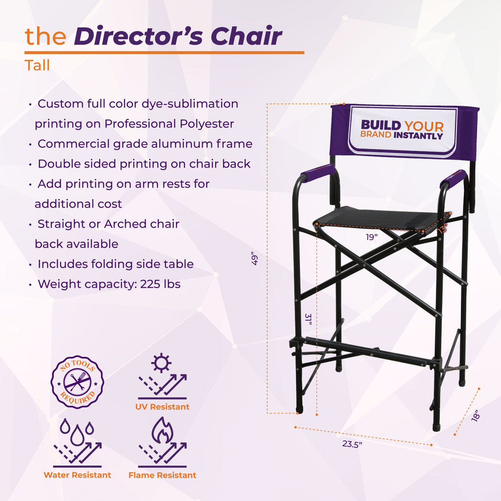 Chaise du directeur imprimé personnalisé