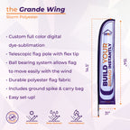 Custom Printed Grande Wing Flag