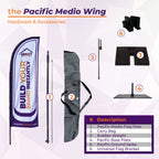 Custom Printed Wing Flag - Pacific