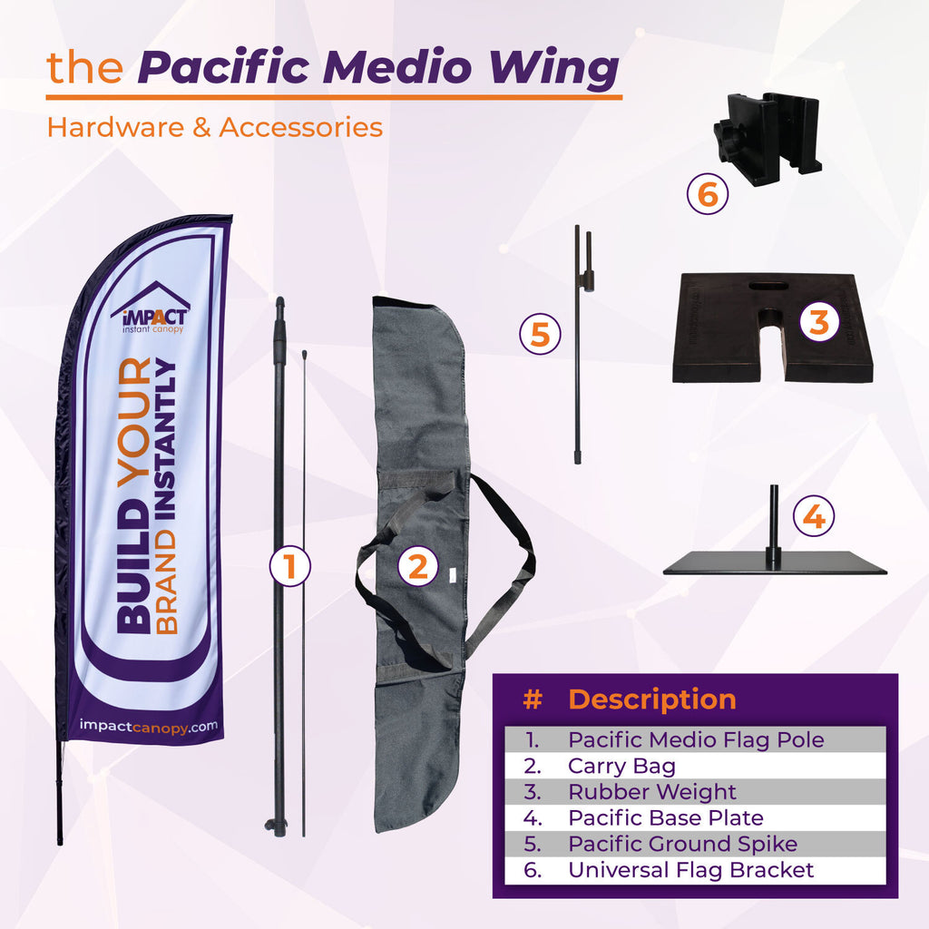Custom Printed Wing Flag - Pacific