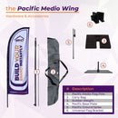 Custom Printed Wing Flag - Pacific
