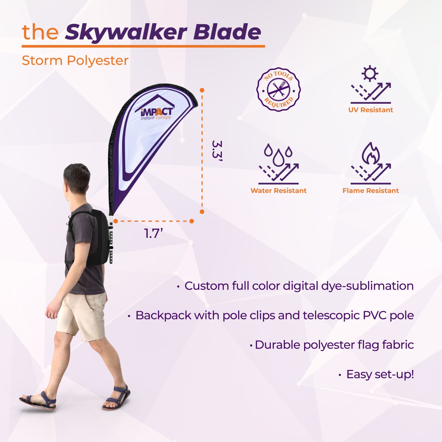 Drapeau Skywalker imprimé personnalisé