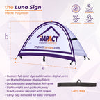 Panneau pop-up Luna A-Frame imprimé personnalisé