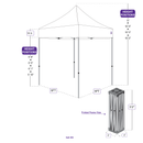 5x5 Pop up Canopy Registration and Information Booth