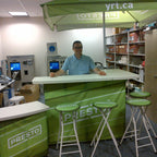 Custom Printed Portable Event Bar Set - Pop-Up Mobile Bar with Umbrella, Built-In Cooler & Stools