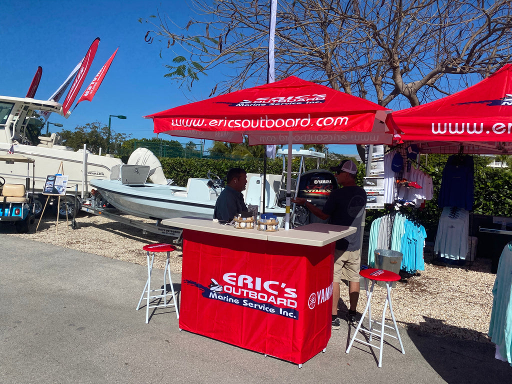 Custom Printed Portable Event Bar Set - Pop-Up Mobile Bar with Umbrella, Built-In Cooler & Stools