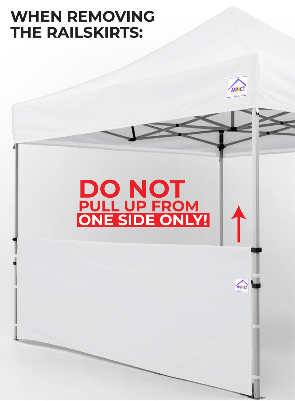 CL 10' Rail Skirt Half Wall Bar Assembly