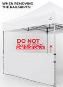 CL 10' Rail Skirt Half Wall Bar Assembly