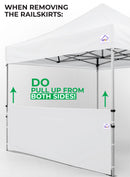 CL 10' Rail Skirt Half Wall Bar Assembly