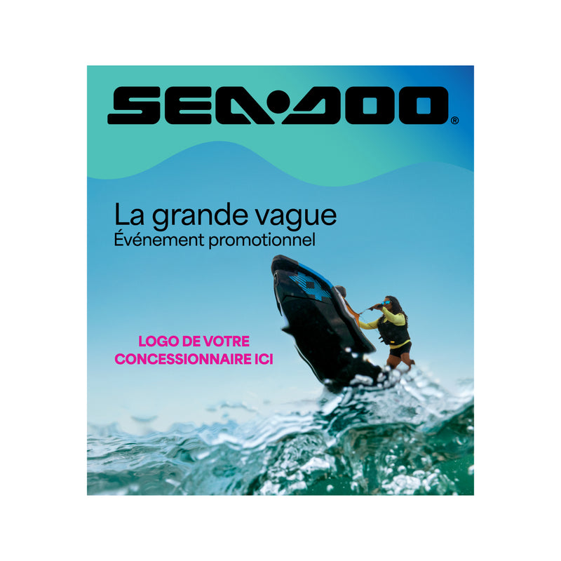 Autocollants de vitrine personnalises - Sea-Doo  La grande vague