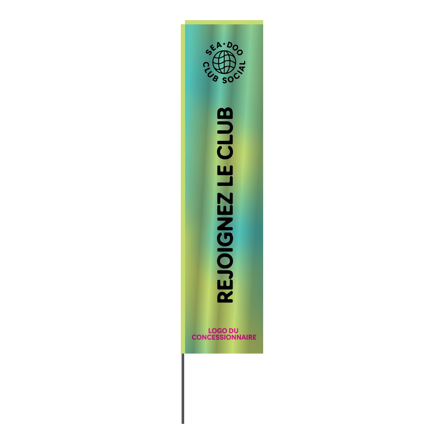Drapeau BRP - Sur Mât, Personnalisé