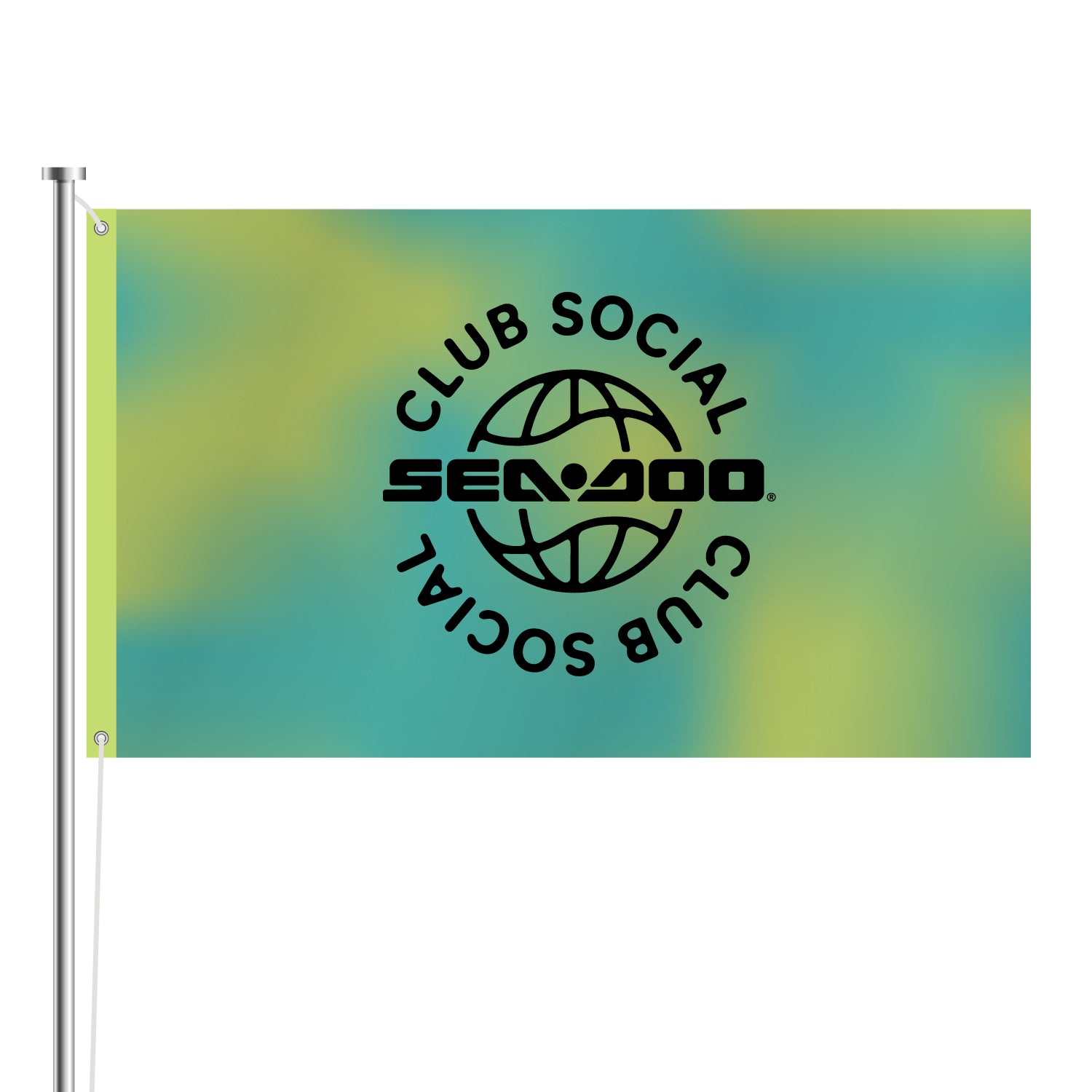 Drapeau Sea-Doo Social Club - Format 3x5, personnalisé