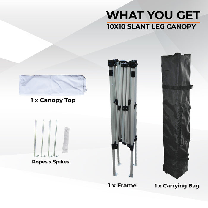 popo 10x10 Slant Leg Pop Up Canopy Tent
