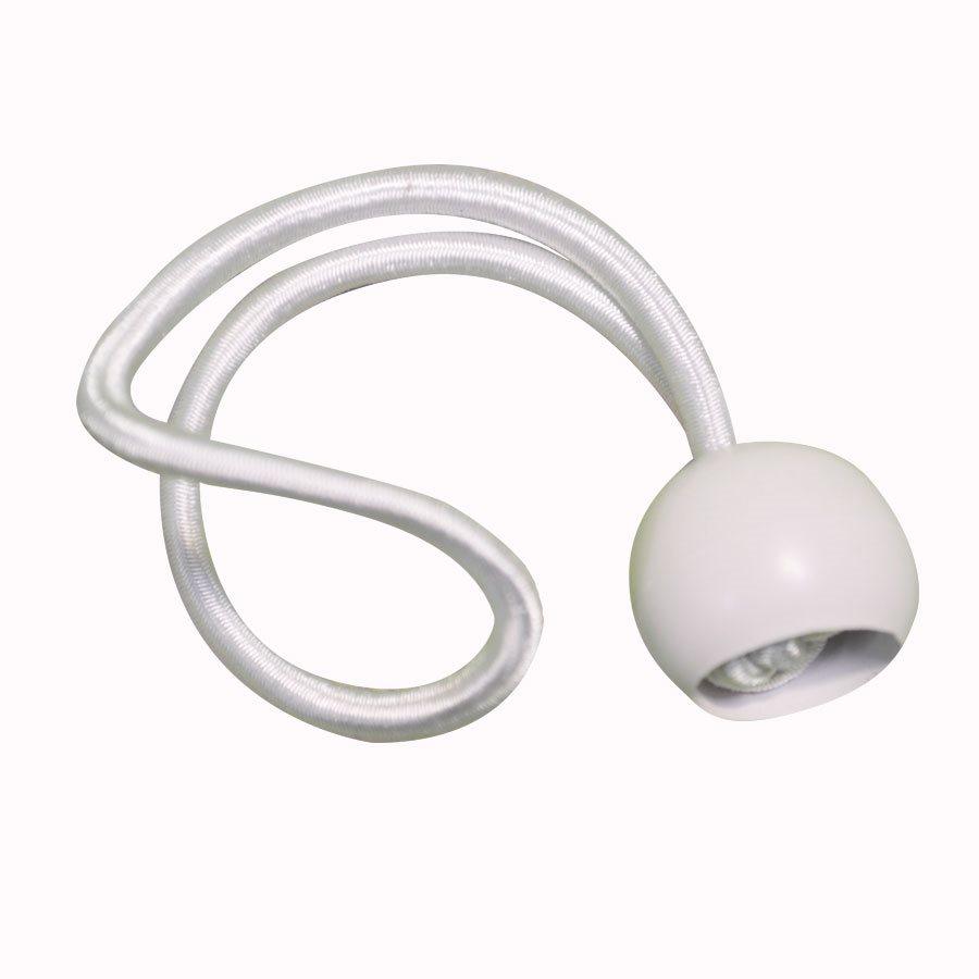 Cordons à élasticité à balle - Ensemble de 25 pc - blanc