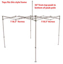 10x10 El Niño Pop Up Tente de canopée 100% étanche de remplacement étanche