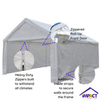 10x20 Portable Carport Garage Storage Tent - SIDEWALLS ONLY - White