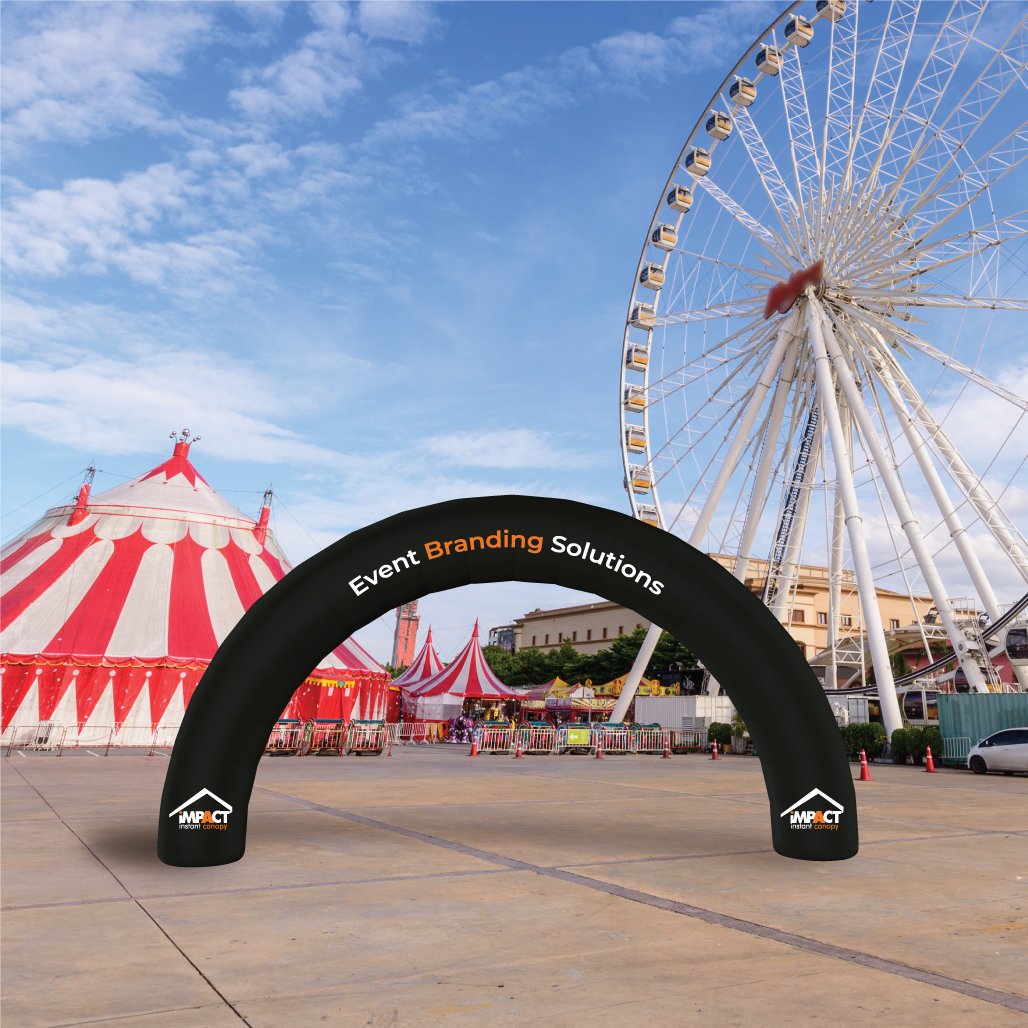 Custom Printed Impact Air Round Inflatable Arch