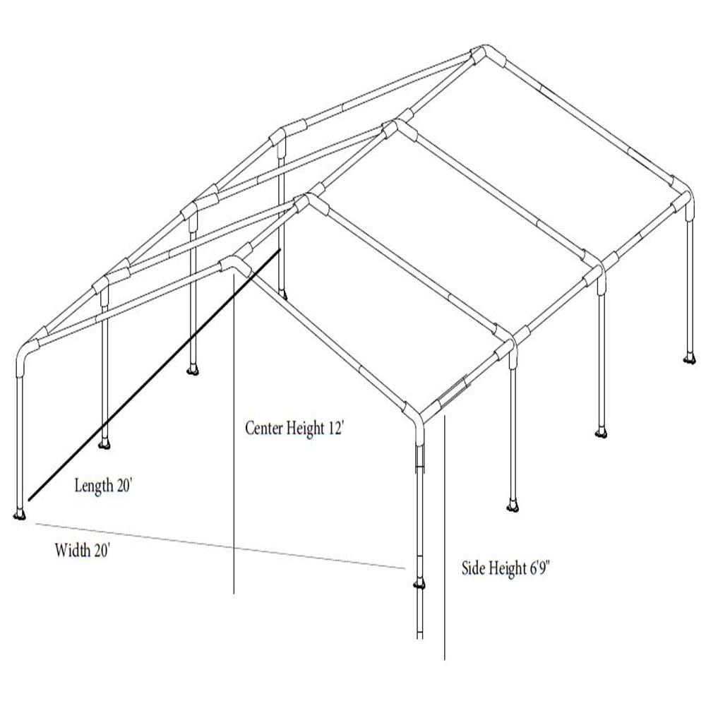 Événement Cauve - 20'X20'X12 '(8 jambes) abri portable