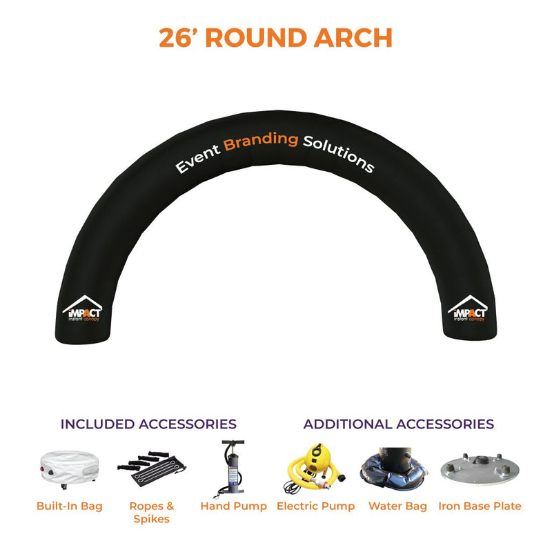 Custom Printed Impact Air Round Inflatable Arch