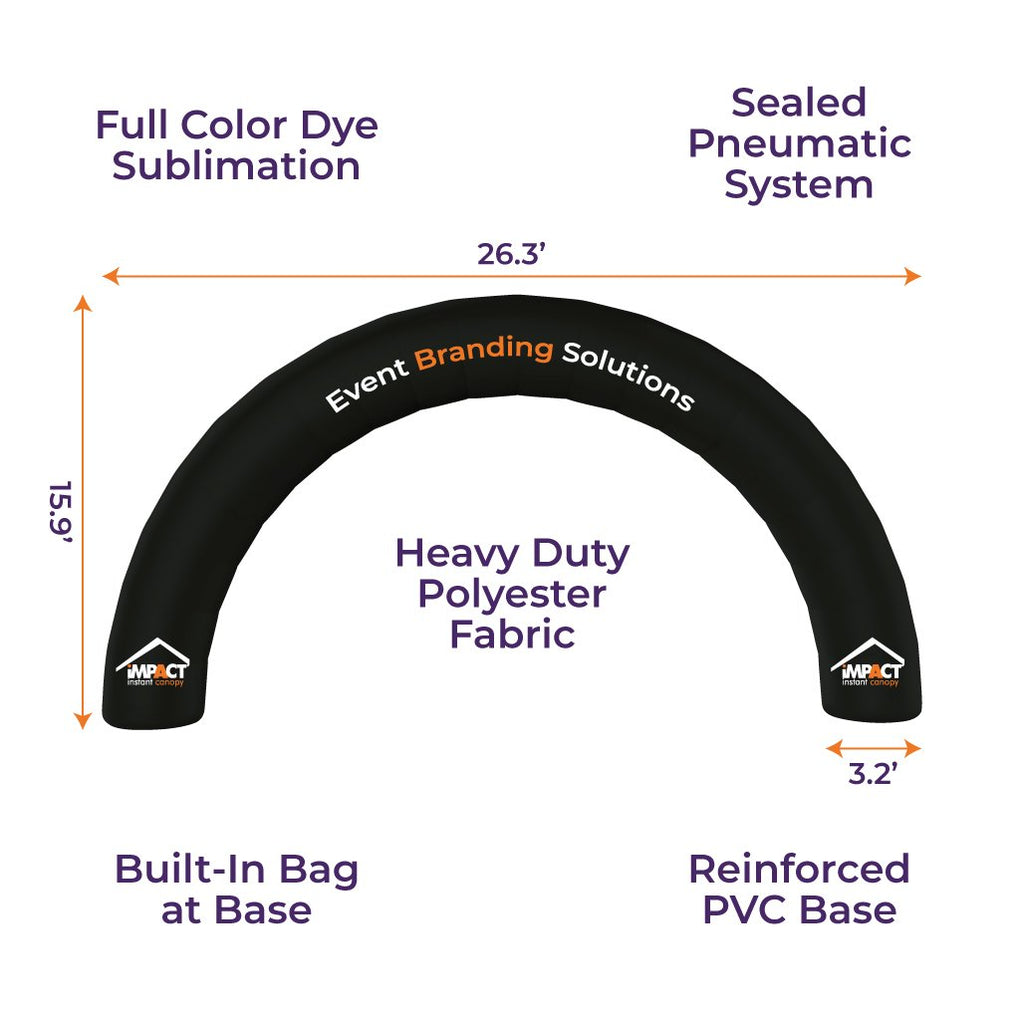Custom Printed Impact Air Round Inflatable Arch