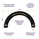 Custom Printed Impact Air Round Inflatable Arch