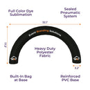 Custom Printed Impact Air Round Inflatable Arch