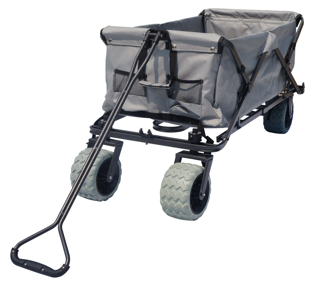 Chariot Grande Roue Sable Chariot De Plage Pliable - Grandes Roues Gonflables Pour Sable Et Terrain 994496