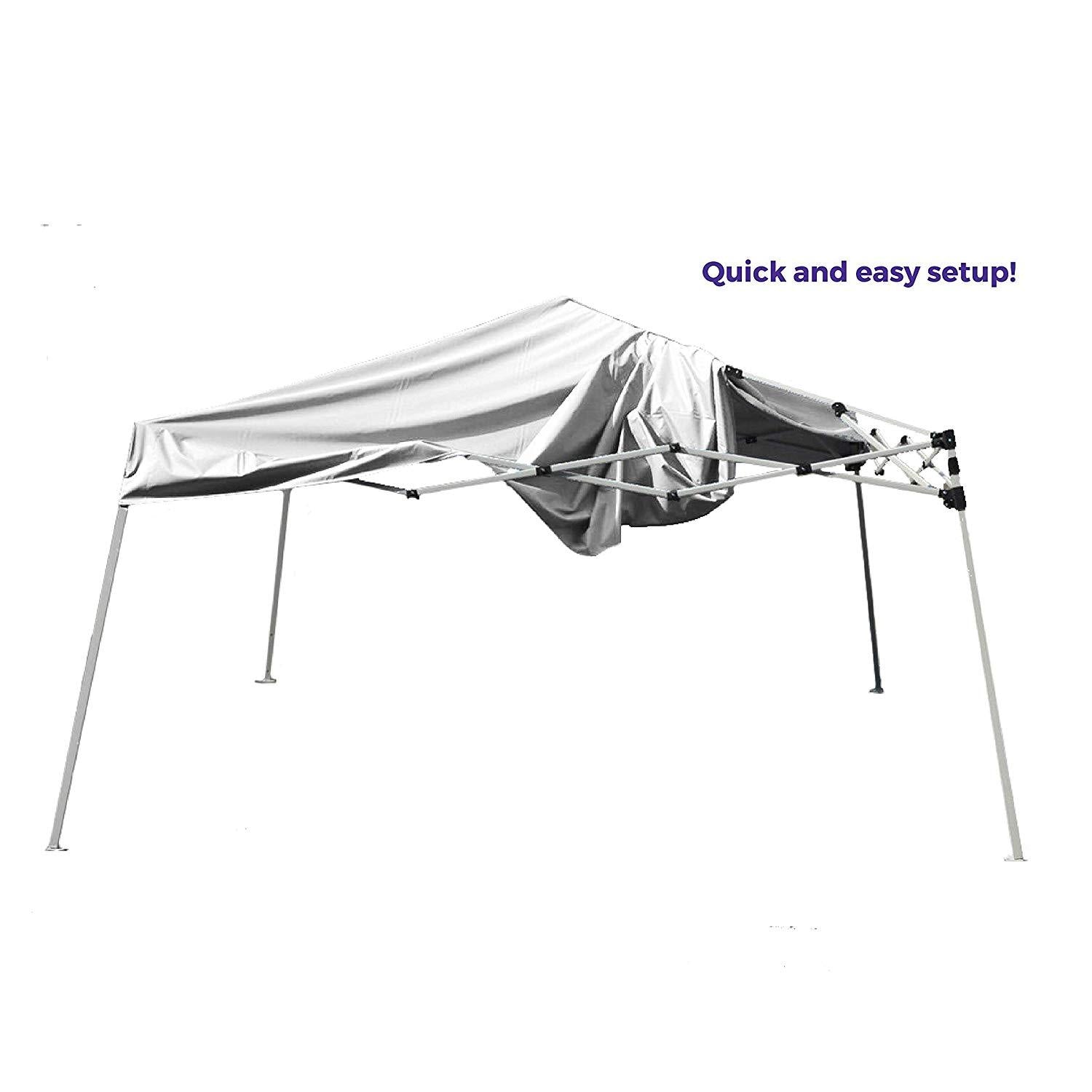 10x10 Slant Leg Pop Up Canopy Tent with One Sun Wall