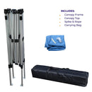 10x10 Slant Leg Pop Up Canopy Tent with One Sun Wall