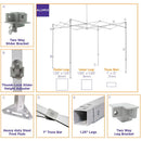 10x10 Alumix Pop Up Canopy Tent Side Walls and Awning