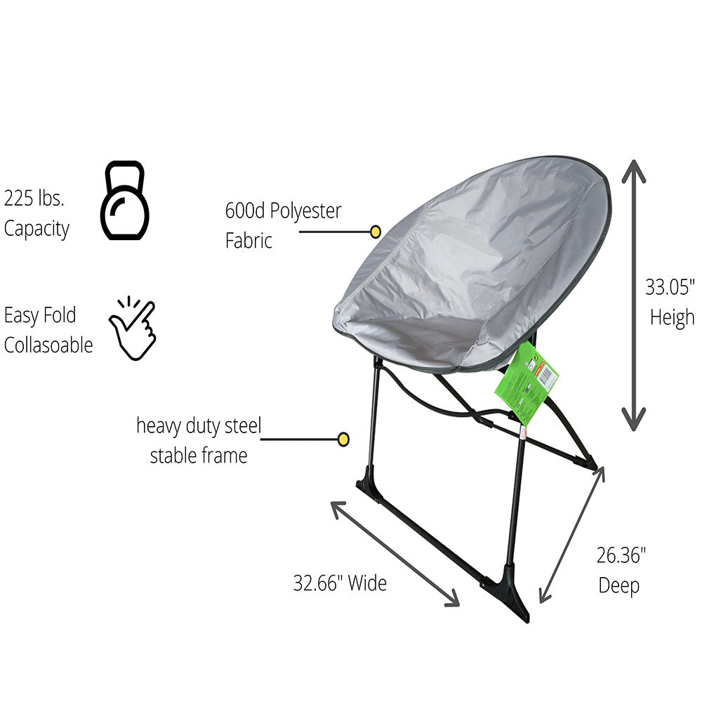 Chaise luna pliante - gris