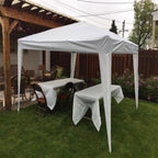 10'x10' EZ Pop Up Canopy Outdoor Dressed Leg Wedding Party Tent Folding Gazebo