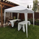 10'x10' EZ Pop Up Canopy Outdoor Dressed Leg Wedding Party Tent Folding Gazebo