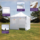 10x10 Pop up Canopy Tent Outdoor Market Canopy with Sidewalls / Weight Bags