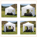 10x10 Pop up Canopy Tent Outdoor Market Canopy with Sidewalls / Weight Bags